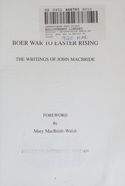 Boer War to Easter Rising : the writings of John MacBride /