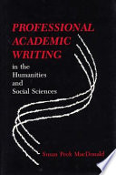 Professional academic writing in the humanities and social sciences /