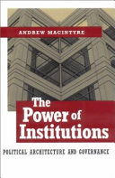 The power of institutions : political architecture and governance /