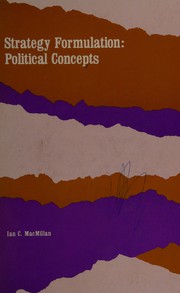Strategy formulation : political concepts /