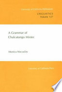 A grammar of Chalcatongo Mixtec /
