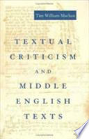 Textual criticism and Middle English texts /