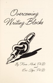 Overcoming writing blocks /
