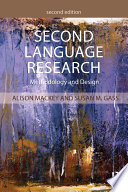 Second language research : methodology and design /