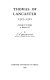 Thomas of Lancaster, 1307-1322 : a study in the reign of Edward II /