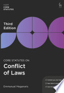 Core statutes on conflict of laws /
