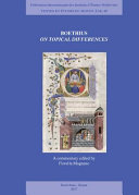 Boethius, On topical differences : a commentary /