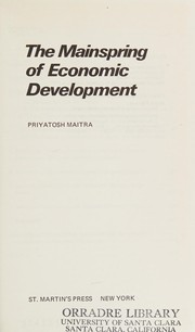 The mainspring of economic development /