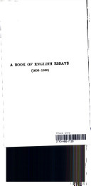 A book of English essays (1600-1900) /