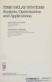 Time-delay systems : analysis, optimization, and applications /
