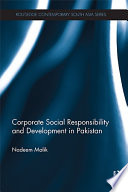 Corporate social responsibility and development in Pakistan /