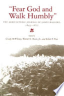 Fear God and walk humbly : the agricultural journal of James Mallory, 1843-1877 /
