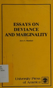 Essays on deviance and marginality /