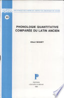 Phonologie quantitative comparée du latin ancien /