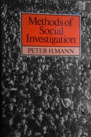 Methods of social investigation /