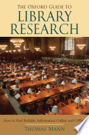 The Oxford guide to library research /