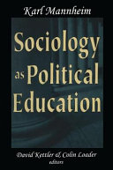 Sociology as political education /