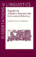 Ergativity : argument structure and grammatical relations /