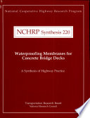 Waterproofing membranes for concrete bridge decks /