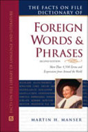 The Facts on File dictionary of foreign words and phrases /