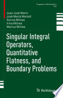Singular Integral Operators, Quantitative Flatness, and Boundary Problems /