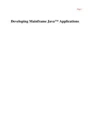 Developing mainframe Java applications /