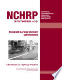 Pavement marking warranty specifications /