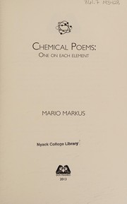 Chemical Poems : One On Each Element /