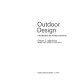 Outdoor design : a handbook for the architect and planner /