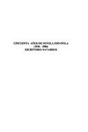 Cincuenta años de novela española (1936-1986) : escritores navarros /