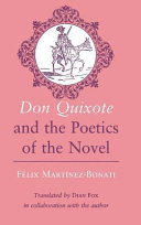 "Don Quixote" and the poetics of the novel /