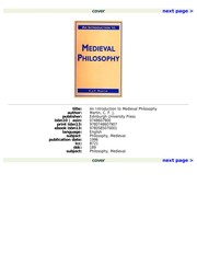 An introduction to medieval philosophy /