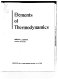 Elements of thermodynamics /