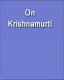 On Krishnamurti /