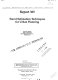 Travel estimation techniques for urban planning /