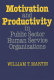 Motivation and productivity in public sector human service organizations /