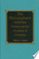 The philosopher's address : writing and the perception of philosophy /