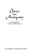 China in antiquity /