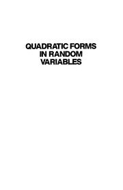 Quadratic forms in random variables : theory and applications /