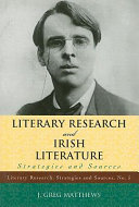 Literary research and Irish literature : strategies and sources /