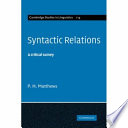 Syntactic relations : a critical survey /