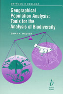 Geographical population analysis : tools for the analysis of biodiversity /
