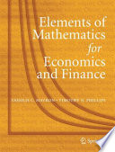 Elements of mathematics for economics and finance /