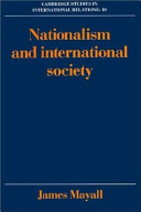 Nationalism and international society /