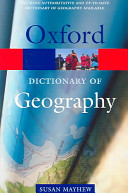 A dictionary of geography /