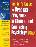 Insider's guide to graduate programs in clinical and counseling psychology /