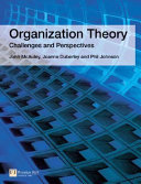 Organization theory : challenges and perspectives /