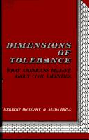 Dimensions of tolerance : what Americans believe about civil liberties /