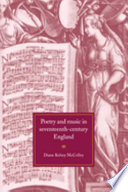 Poetry and music in seventeenth-century England /