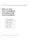 One on one : the foundations of interpersonal communication /
